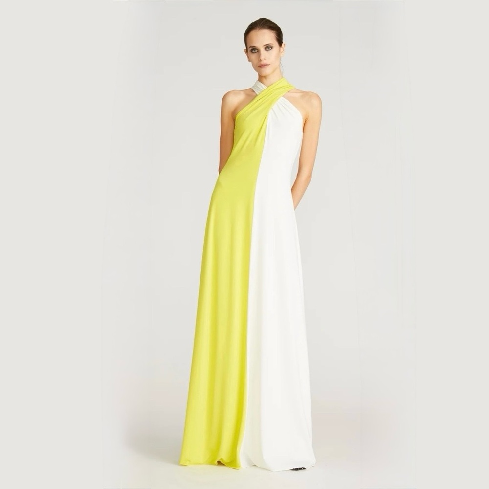 NWT HALSTON DIAN DRAPED JERSEY GOWN